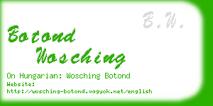 botond wosching business card